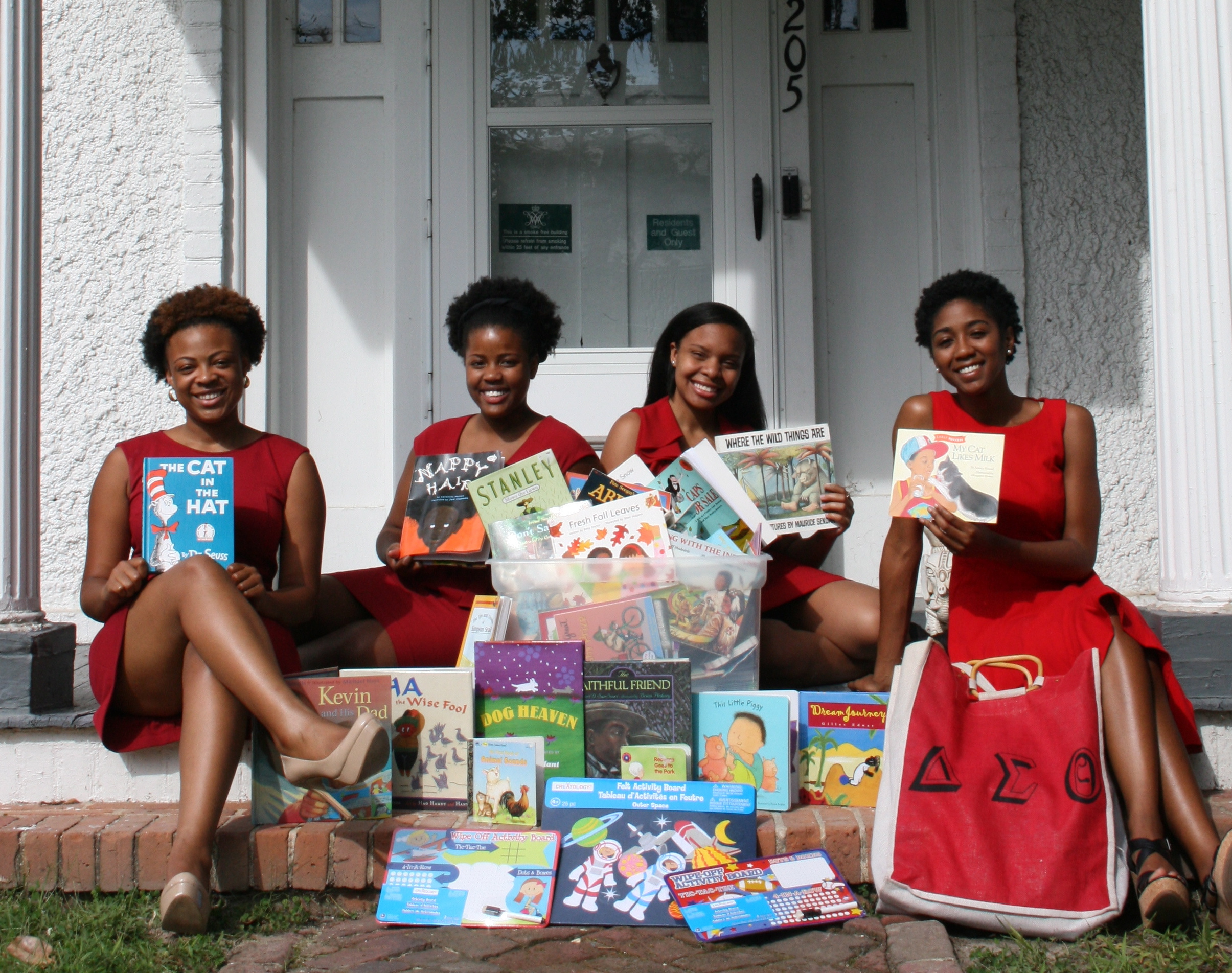 Sisters of Delta Sigma Theta supporting their philanthropic organization Early Readers, Future Leaders